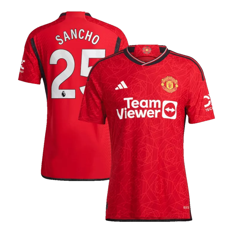 Manchester United SANCHO #25 Home Jersey Player's Version 2023/24 Red Men's - The World Jerseys