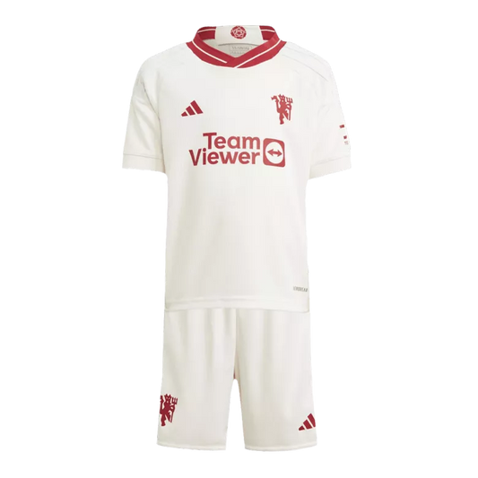 Manchester United Third Kit 2023/24 White Kids - The World Jerseys