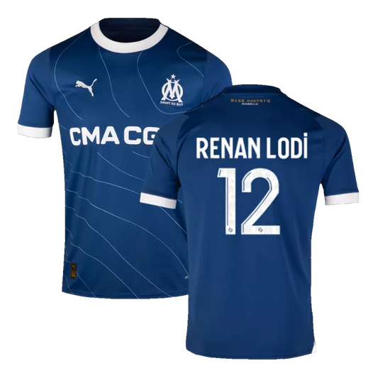 Marseille RENAN LODI #12 Away Jersey 2023/24 Navy Blue Men's - The World Jerseys