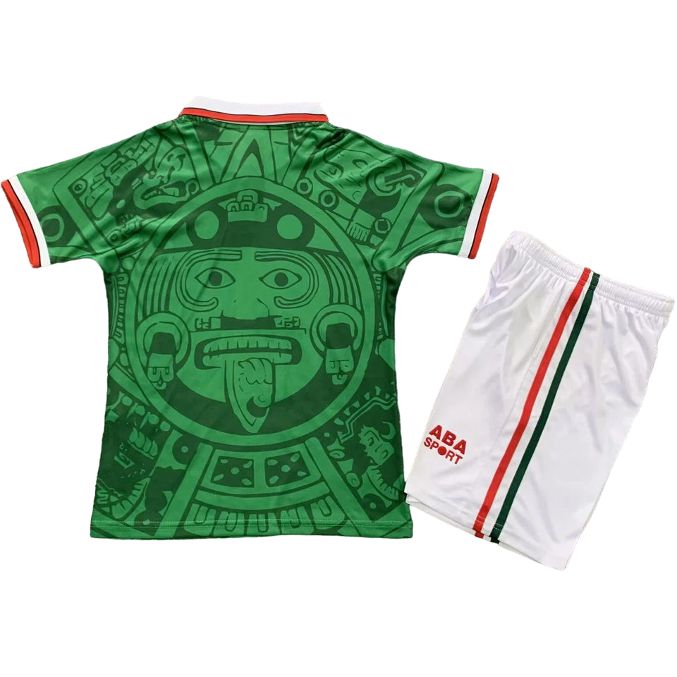 Mexico Retro Home Kit 1998 Green Kids