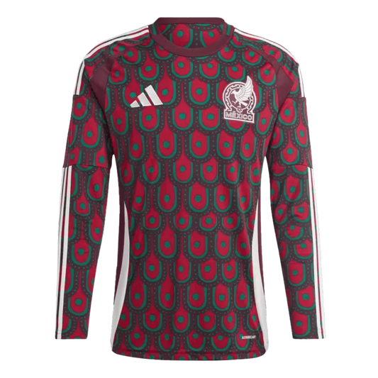 Mexico Home Long Sleeve Jersey Copa America 2024/25 Brown & Red Men's