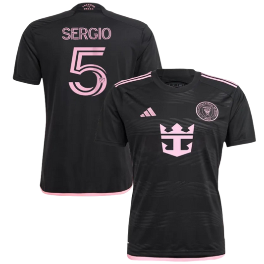 Inter Miami CF JORDI ALBA #18 Away Jersey 2024/25 Black & Pink Men's