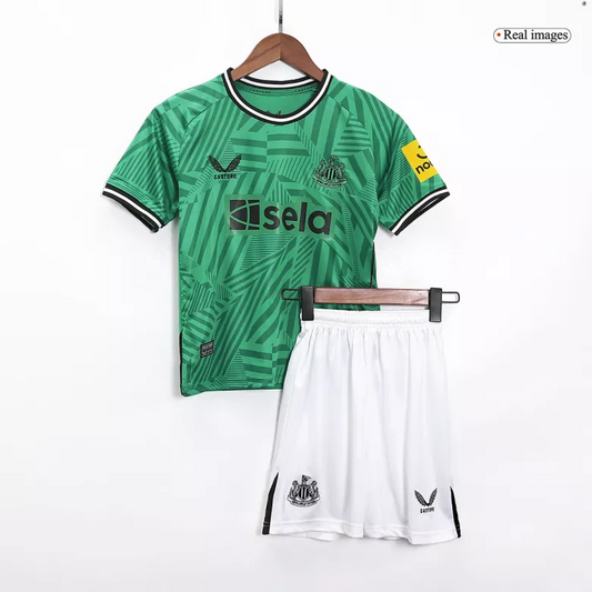 Newcastle Away Kit 2023/24 Green & White Kids