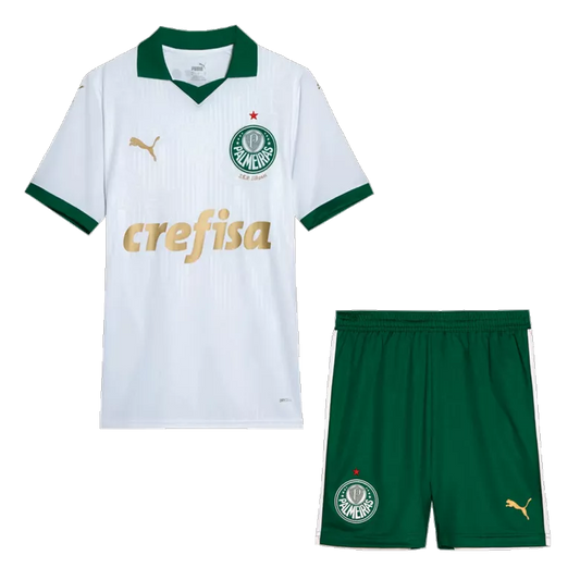 Palmeiras Away Kit 2024/25 White & Green Kids