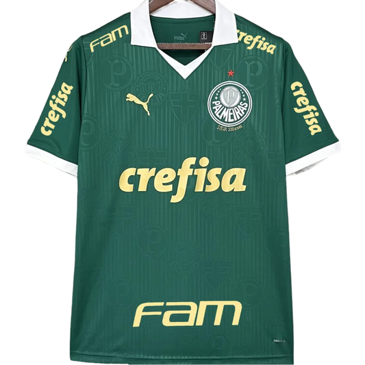 Palmeiras Home Jersey (With Sponsor) 2024/25 Green Men's