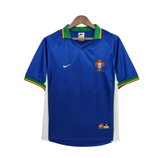 Portugal Retro Away Jersey 1998 Blue Men's