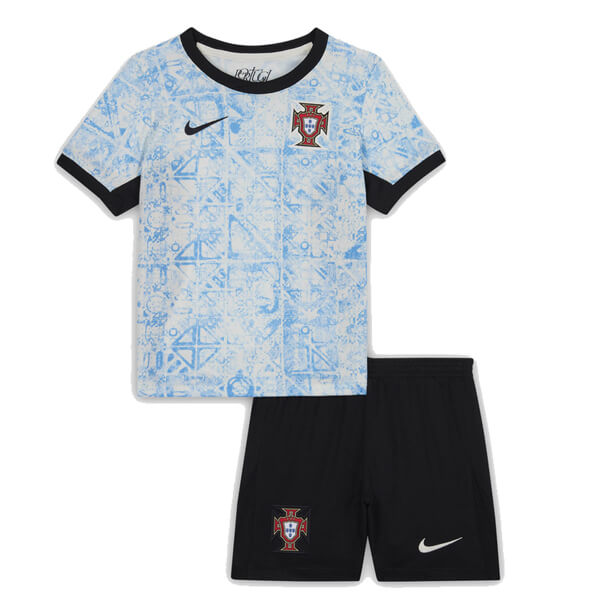 Portugal Away Kit Euro 2024 White Kids