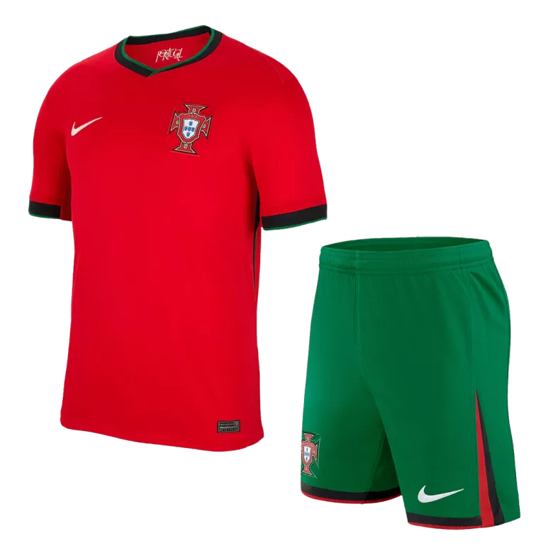 Portugal Home Kit Euro 2024 Red & Green Men's