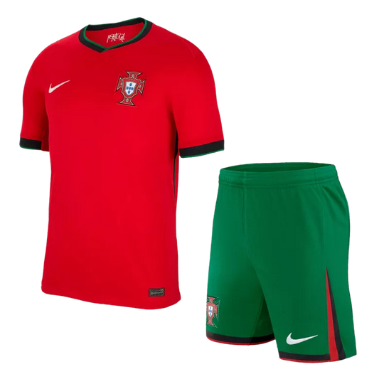 Portugal Home Kit Euro 2024 Red & Green Men's
