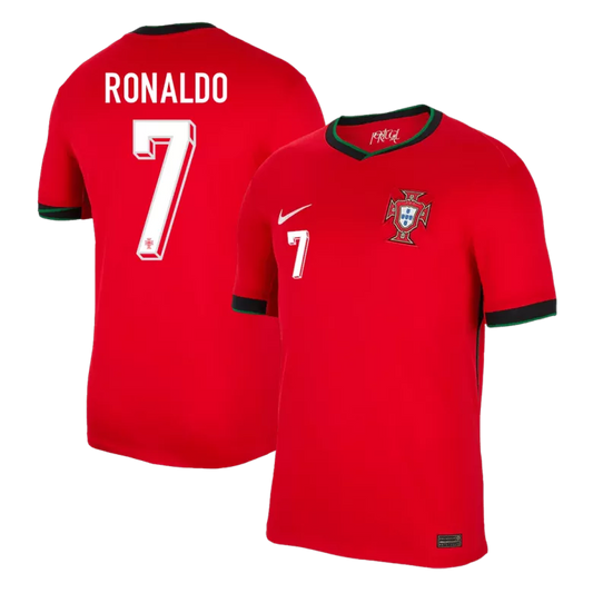 Portugal RONALDO #7 Home Jersey Euro 2024 Red Men's