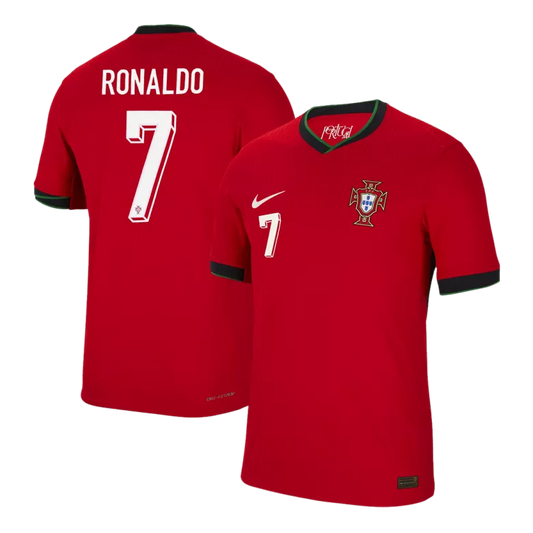 Portugal RONALDO #7 Home Jersey Player's Version Euro 2024 Red Men's