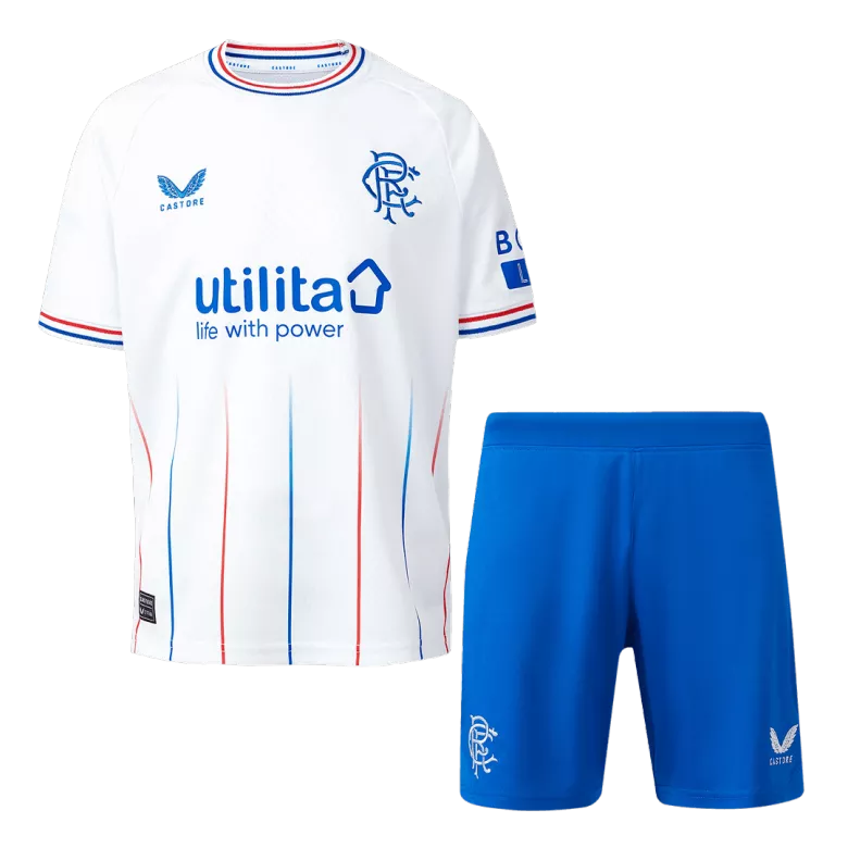 Glasgow Rangers Away Kit 2023/24 White Kids - The World Jerseys