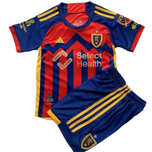 Real Salt Lake Home Kit 2024/25 Red & Blue Kids