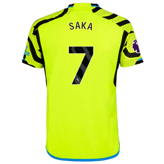 Arsenal SAKA #7 Away Jersey 2023/24 Yellow Men's - The World Jerseys