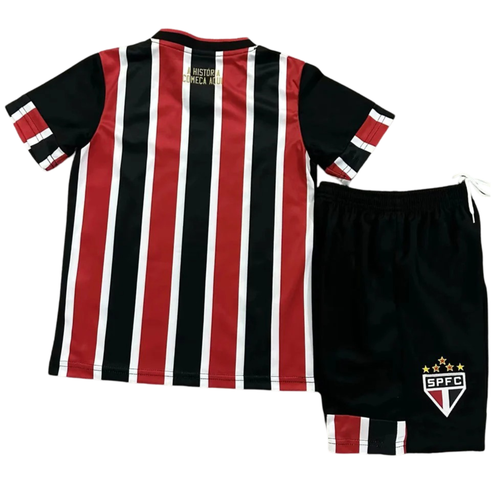 Sao Paulo Away Kit 2024/25 Red & Black Kids