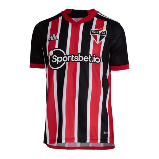 Sao Paulo FC Away Jersey 2023/24 Red & Black Men's