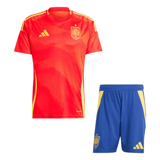 Spain Home Kit Euro 2024 Red & Blue Men's