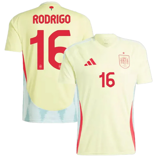 Spain RODRIGO #16 Away Jersey Euro 2024 Yellow Men's