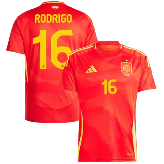 Spain RODRIGO #16 Home Jersey Euro 2024 Red Men's