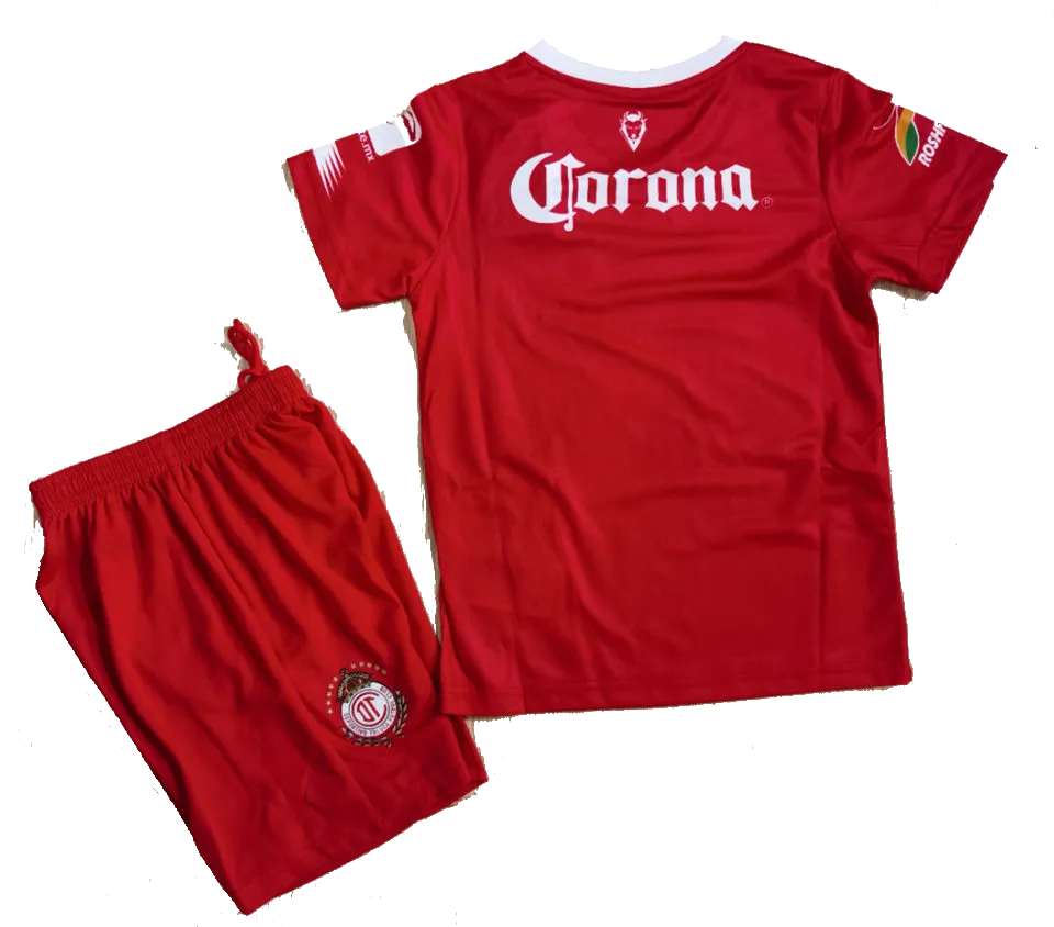 Deportivo Toluca Home Kit 2023/24 Red Kids