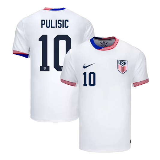 USA PULISIC #10 Home Jersey Copa America 2024/25 White Men's
