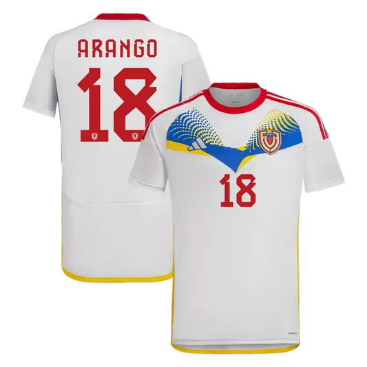 Venezuela ARANGO #18 Away Jersey Copa America 2024/25 White Men's