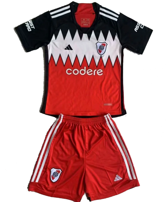 River Plate Away Kit 2023/24 Red & Black Kids