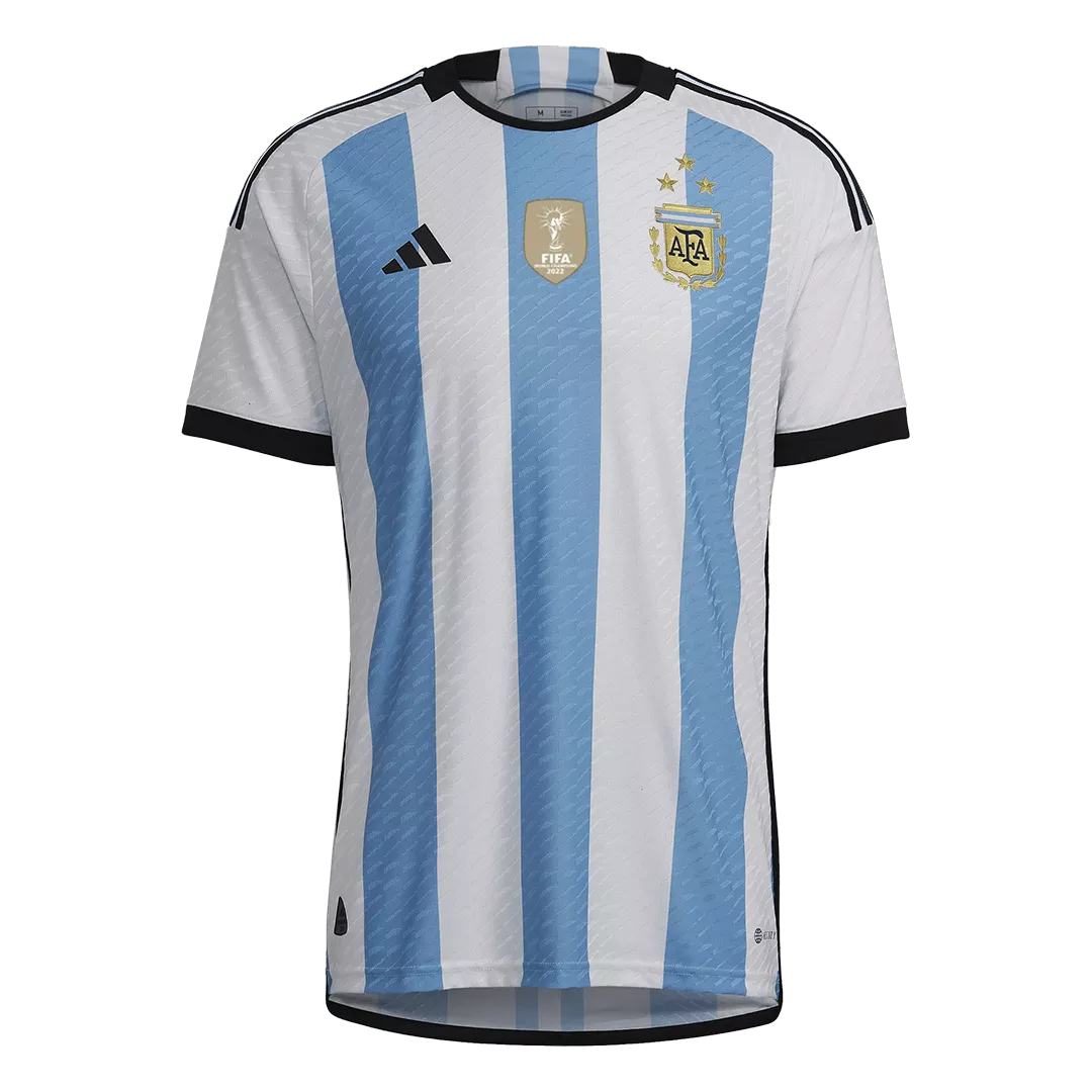 Argentina Home 3 Stars World Cup Jersey Player's Version 2022/23 Blue Men's - The World Jerseys