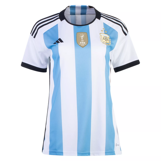 Argentina Home 3 Stars World Cup Jersey 2022/23 Blue Women's