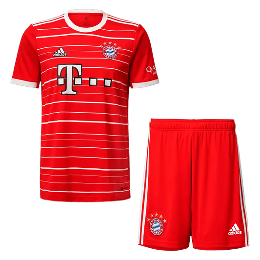 Bayern Munich Home Kit 2022/23 Red Kids