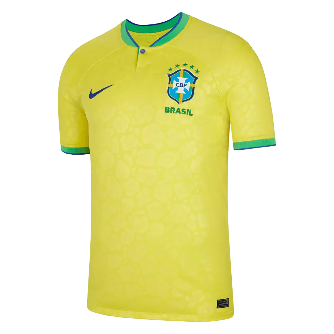 Brazil Home World Cup Jersey Player's Version 2022/23 Yellow Men's - The World Jerseys
