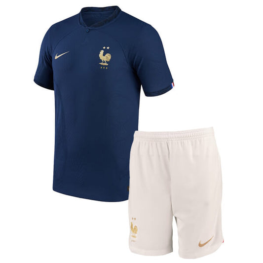 France Home World Cup Kit 2022/23 Dark Blue Kids