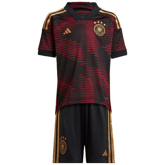 Germany Away World Cup Kit 2022/23 Black & Red Kids