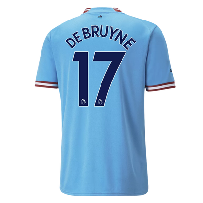 Manchester City De Bruyne #17 Home Jersey 2022/23 Blue Men's