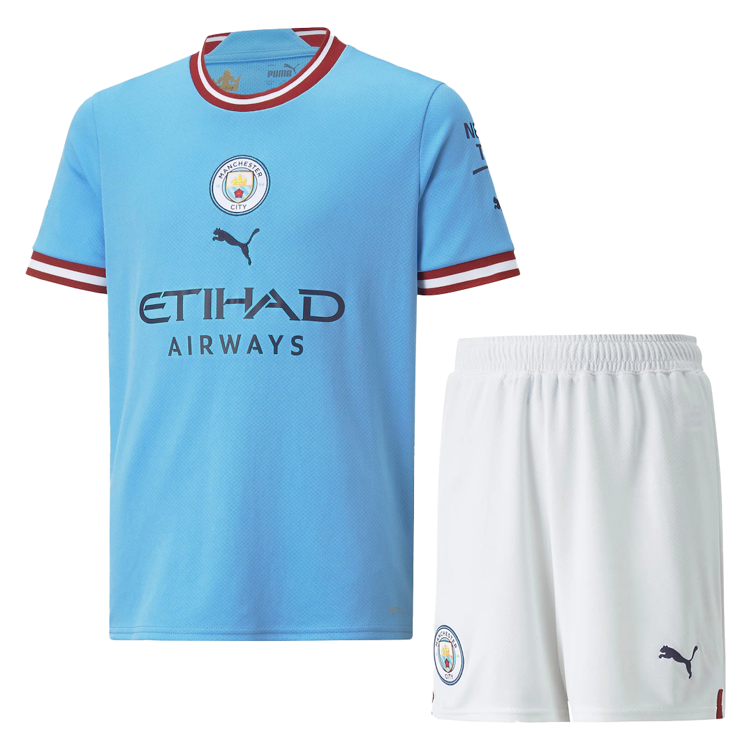 Manchester City Home Kit 2022/23 Blue Kids