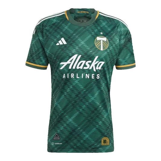 Portland Timbers Plaid Jersey Player's Version 2023 Green Men's