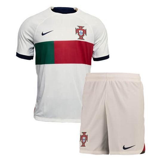 Portugal Away World Cup Kit 2022/23 White Kids